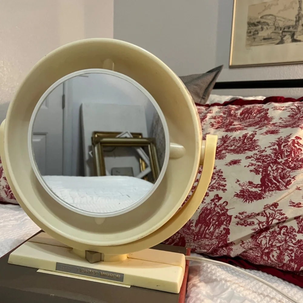 Vintage 70s SEARS Lighted Makeup Mirror